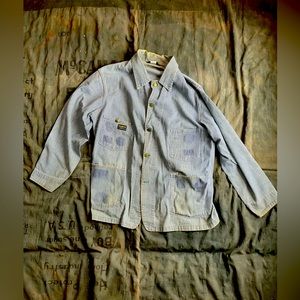 Vintage Osh Kosh Hickory Stripe Chore Coat